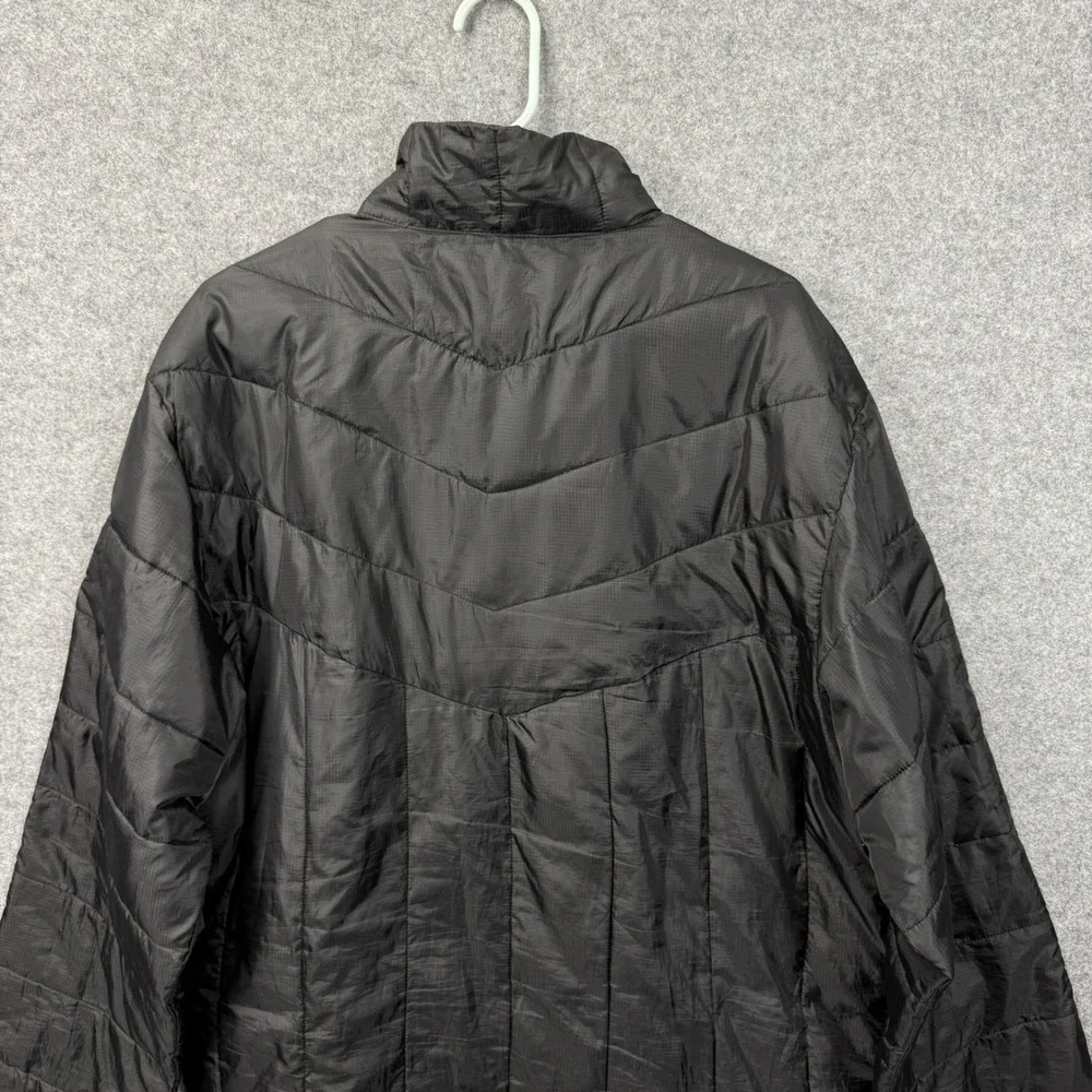 Borne‎ Mens Puffer Jacket Black Chevron Quilted Ripstop Full Zip Size Medium